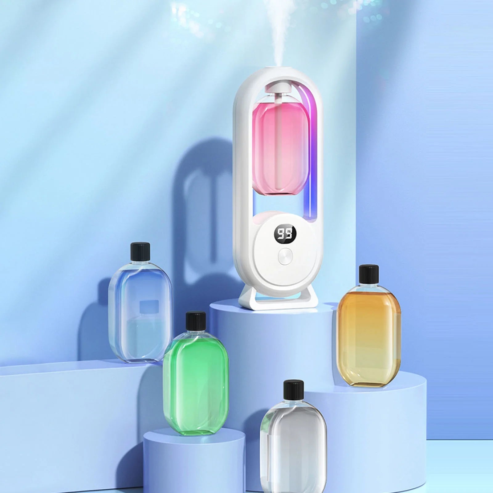 Wireless Intelligent Aromatherapy Diffuser Home Automated Diffuser Hotel Sprayer Toilet Deodorizer Freshener Perfumed 50Ml on Clearance